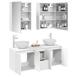 Bathroom Cabinet Set 5 pcs White Engineered Wood 3406367