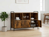 Sideboard Smoked Oak 97 x 33 x 81 cm Engineered Wood 8013862