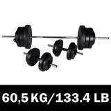 ZNTS Barbell + 2 Dumbbell Set 60.5kg 90375