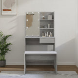 Dressing Table Set with LED Grey Sonoma Engineered Wood 3114113