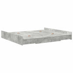 Storage Bed Frame Concrete grey 180 x 200 cm Engineered wood 3335272