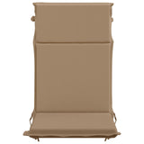 High Back Chair Cushion GEMERT 4 pcs 100% Polyester Taupe 945766