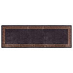 ZNTS Rug Washable 80x300 cm Black and Gold Anti Slip 337929