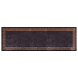 ZNTS Rug Washable 80x300 cm Black and Gold Anti Slip 337929