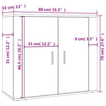 Highboard White Engineered Wood 3185359