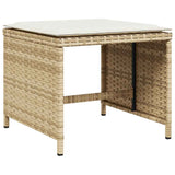 17 Piece Garden Dining Set with Cushions Beige Poly Rattan 3211186