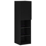 TV Cabinet 4 pcs Black oak Engineered wood 3334391