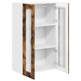 Wall Glass Cabinet LUCCA Smoked Oak 60 x 31 x 100 cm 885180