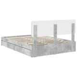 Storage Bed Concrete Grey 160 x 200 cm Engineered Wood 3412258