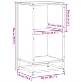 Book Cabinet Brown Oak 40x35x76 cm Engineered Wood 849098