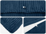 Cushion Cover 12 pcs HOUTEN Navy Blue 45 x 45 cm Corduroy 918651