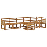 Outdoor Sofa Set 7 pcs Natural Solid Acacia Wood 3385275