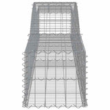 Arched Gabion Baskets 2 pcs 400x50x40/60 cm Galvanised Iron 3146957