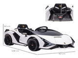 Lamborghini Sian Licensed 12V Kids Electric Ride On Car 2 Motors Toy Car with Remote Control Music T3398P348294