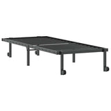 Bed Frame without Mattress Foldable Black 75x190 cm Steel 4103957