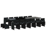 Garden Dining Set Black 3211183