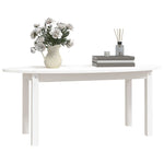 ZNTS Coffee Table White 110x55x45 cm Solid Wood Pine 822343