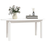ZNTS Coffee Table White 110x55x45 cm Solid Wood Pine 822343