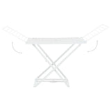 Folding Clothes Dry Rack White Plastic 48817