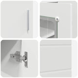 Wooden Cabinet White 88.5 x 30.5 x 73 cm Engineered Wood 880301