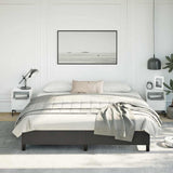 Bed Frame without Mattress Black 193x203 cm King Faux Leather 347283