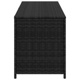 Garden Storage Box Black 150x50x60 cm Poly Rattan 43134