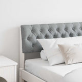 Upholstered Headboard Light Grey 180 cm Solid Pine Wood 879163