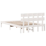 Bed Frame with Headboard White 120 x 190 cm Solid Pine wood 872168