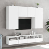 TV Wall Cabinet White 100x30x30 cm Engineered Wood 836882