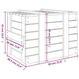 Storage Box Honey Brown 58x40.5x42 cm Solid Wood Pine 824996
