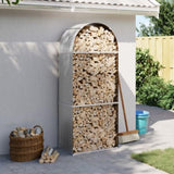 Log Holder Light Grey 80x45x190 cm Galvanised Steel 364550