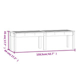 Garden Bench Grey Solid pine wood 159.5x44x45 cm Durable 824013