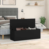 Storage Box Black 102x35x35 cm Engineered Wood 840689