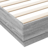 Bed Frame Grey Sonoma Engineered Wood, Plywood Super King Durable 3209840