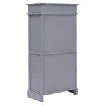 ZNTS Shoe Cabinet Grey 50x28x98 cm Paulownia Wood 284090