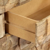 Alphabet Cabinet with 6 Drawers 120x35x79 cm Solid Mango Wood 247712