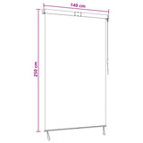Roller Blind Brown 140 x 250 cm Fabric and Aluminum 42037188