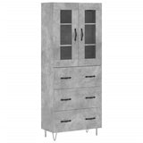 Highboard Concrete Grey 69.5x34x180 cm Engineered Wood 3198437