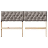 Upholstered Headboard Taupe 135 cm Solid Pine Wood 879182