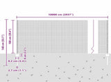 Welded Wire Fence with Post 100 x 1 m PVC-Coated Steel Green 3336545
