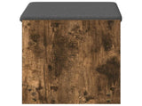 Hall Bench with Cushion with Shelf Smoked Oak 63 x 38 x 45 cm 891572