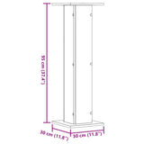 Plant Stands 2 pcs Smoked Oak 30x30x95 cm Engineered Wood 3307877