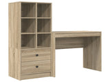Desk with Drawer with Shelf with Storage 2 pcs Sonoma Oak 3337315