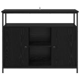 Sideboard Black Oak 100 x 35 x 80 cm Engineered Wood 882814
