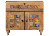 Bedside Cabinet Natural 50 x 33 x 60 cm Solid Mango Wood 4018271
