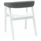 Dining Chairs 2 pcs White 54 x 57 x 73 cm Solid Rubber Wood 42020426
