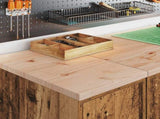 Garage Storage Cabinet Old Wood 30x51x85 cm Solid Wood Pine 860560