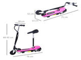 Foldable Electric Scooter Ride on for Kids 12V 120W W/Brake Kickstand-Pink T3398P347576