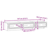 TV Cabinet Concrete Grey 147 x 34.5 x 27 cm Engineered Wood 895858