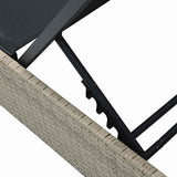 Sun Lounger Reclining Beige 200.5 x 70 x 75 cm Poly Rattan 42004127